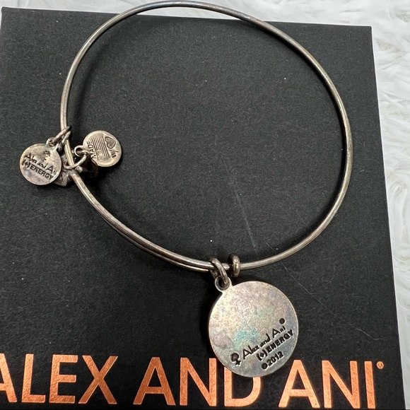 Alex and Ani “Because I Am a Girl” Silver Bracelet Bangle - Picture 2 of 3